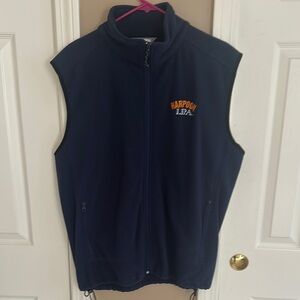 Harpoon IPA Navy Zip Up Vest Size LARGE